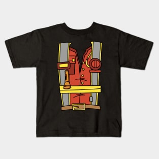 Brave Blaze: Firefighter Uniform Kids T-Shirt